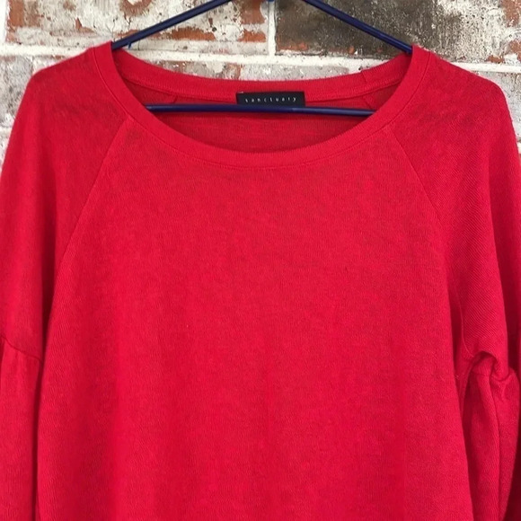 Sanctuary Red Raglan Light Weight Sweater - Picture 5 of 10